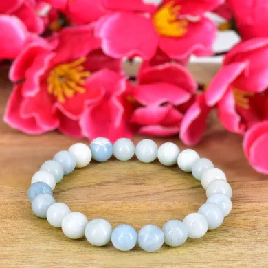 Celestial Calm – Angelite Beads by Aura Mystic Rituals